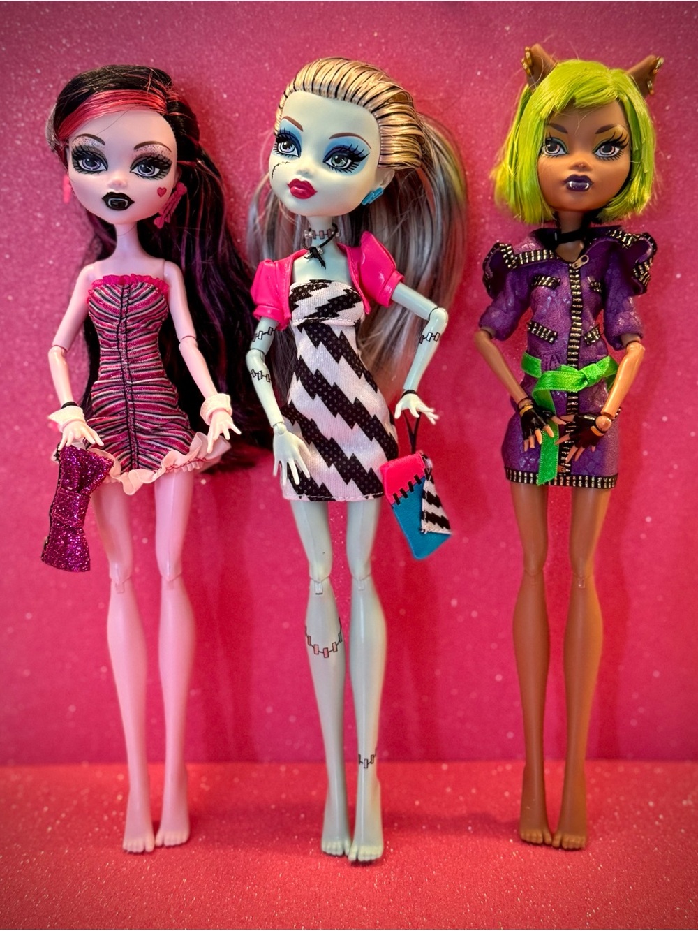 Monster High Dawn of the Dance 3-Pack Draculaura Frankie Clawdeen G1 2010